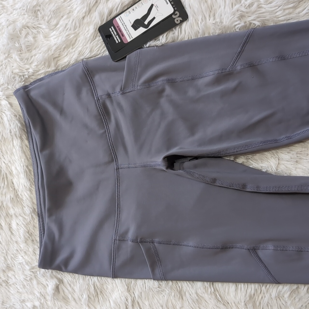 NWT 90 Degree by Reflex Grey Squat Proof High Waist Legging Size XS - Picture 5 of 13